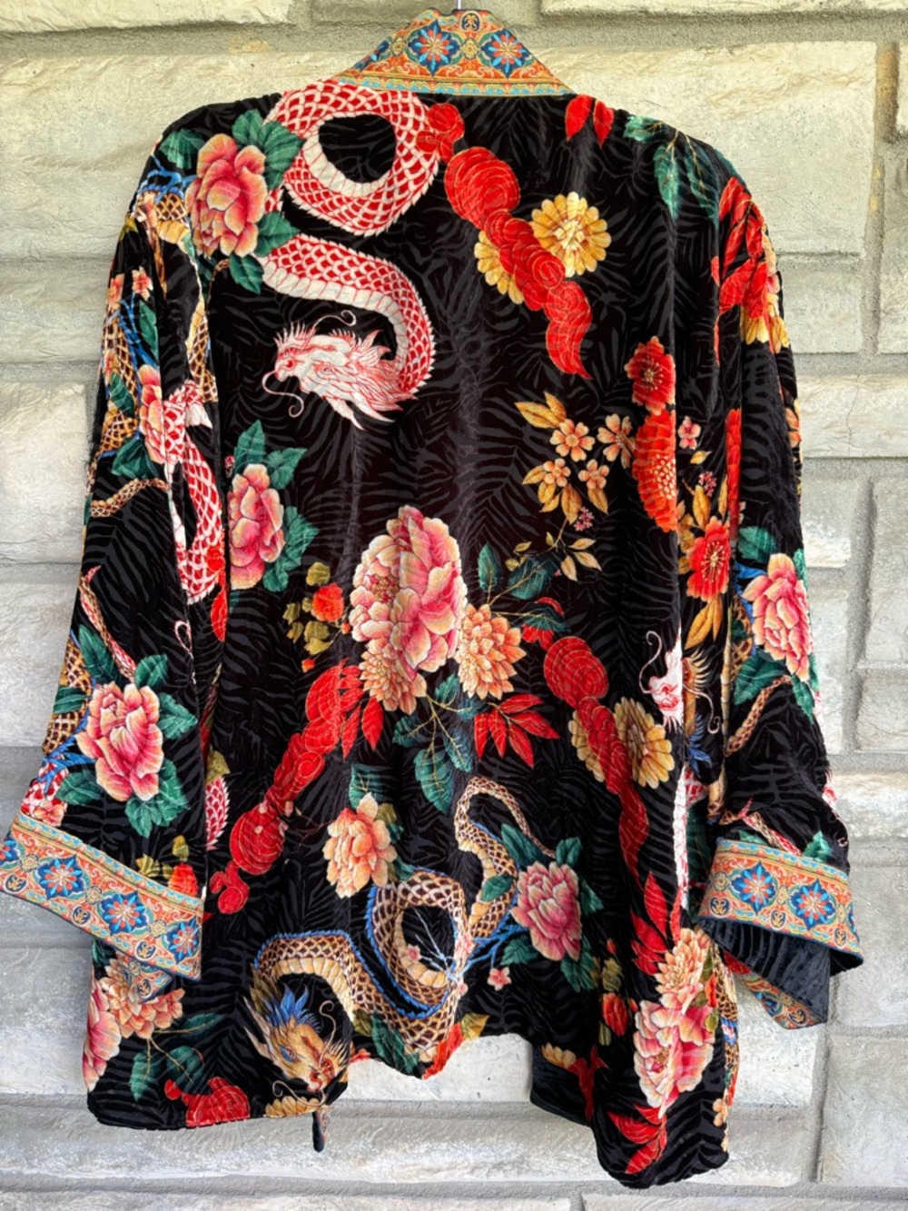 JOHNNY WAS MERHAWI KIMONO XL  $598 Amazing !!!! Oversized Reversible - Picture 6 of 6
